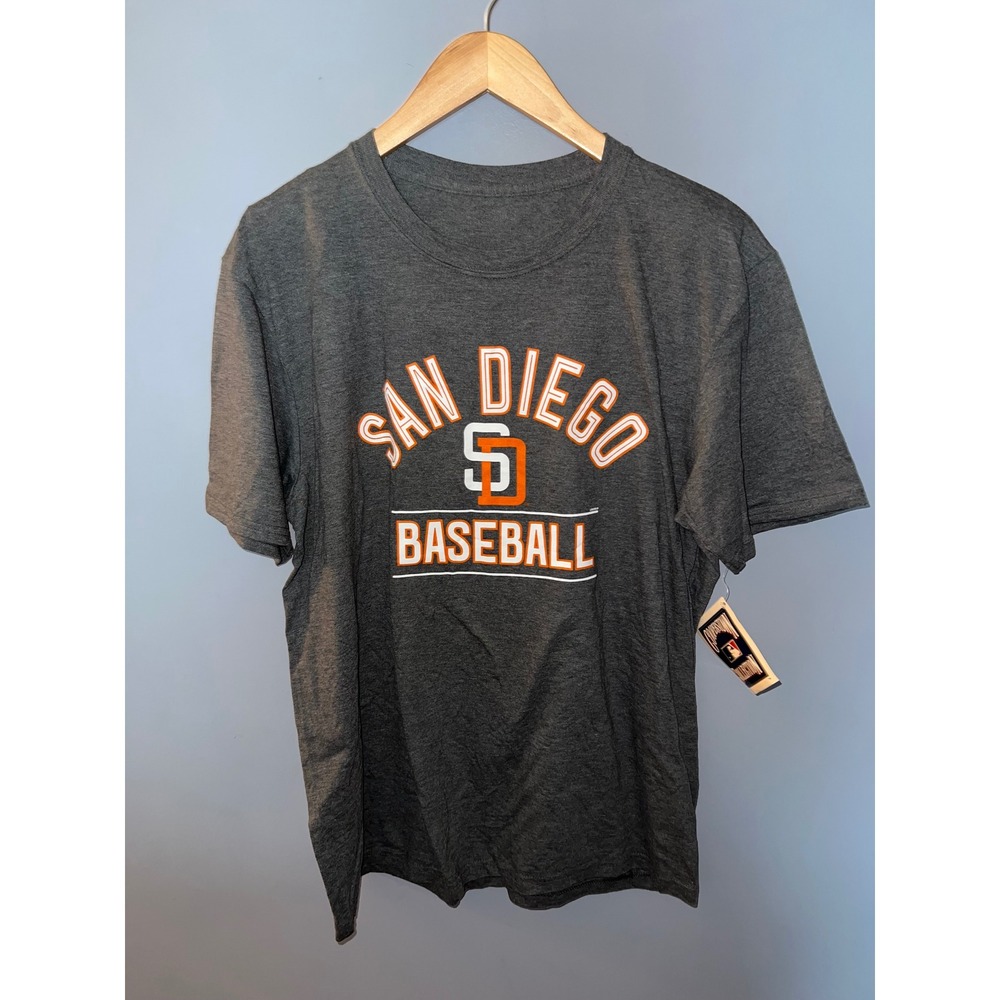 MLB Cooperstown Collection San Diego Padres Baseball T-Shirt Gray Mens Large NWT
